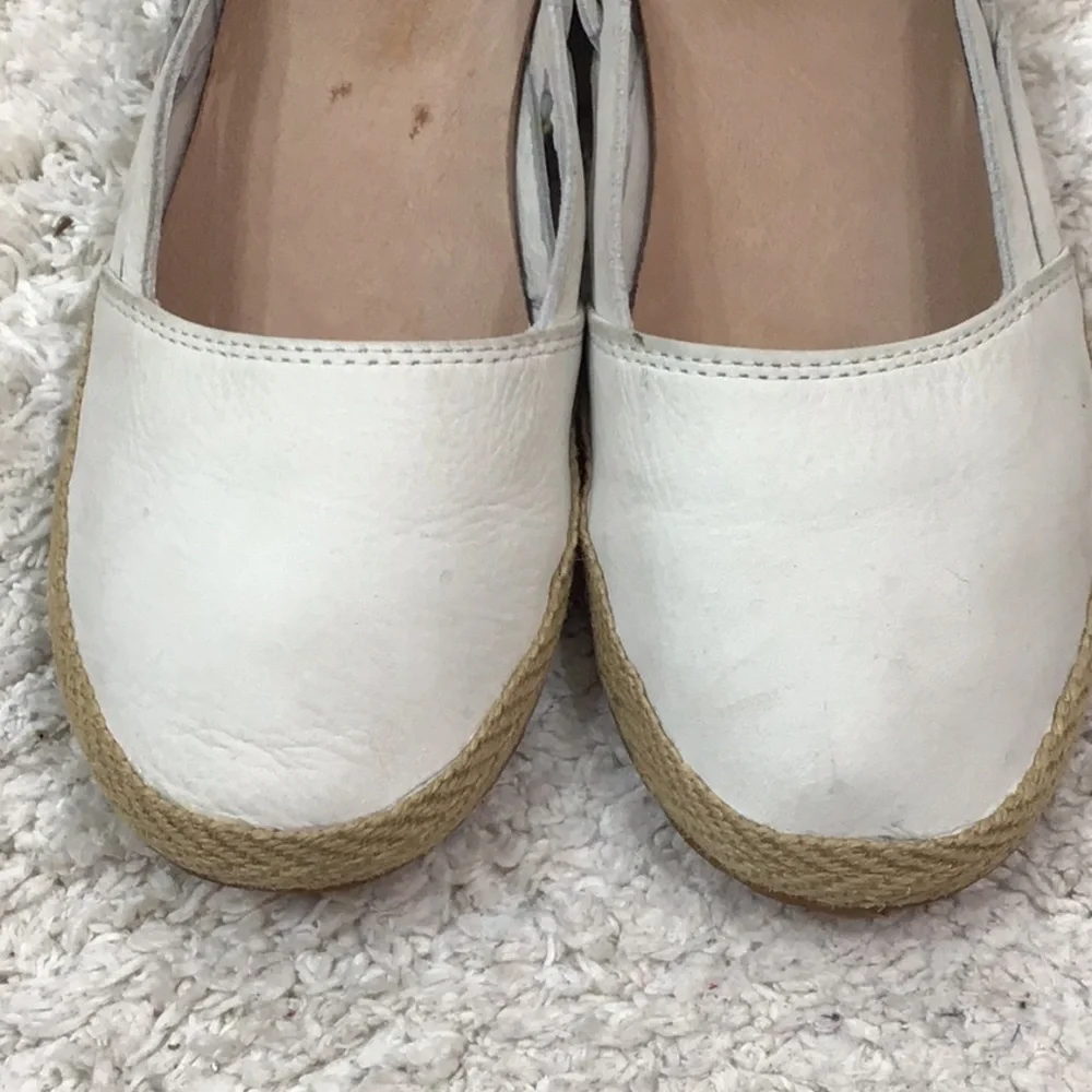 UGG cream nubuck leather Cicily espadrille 7.5